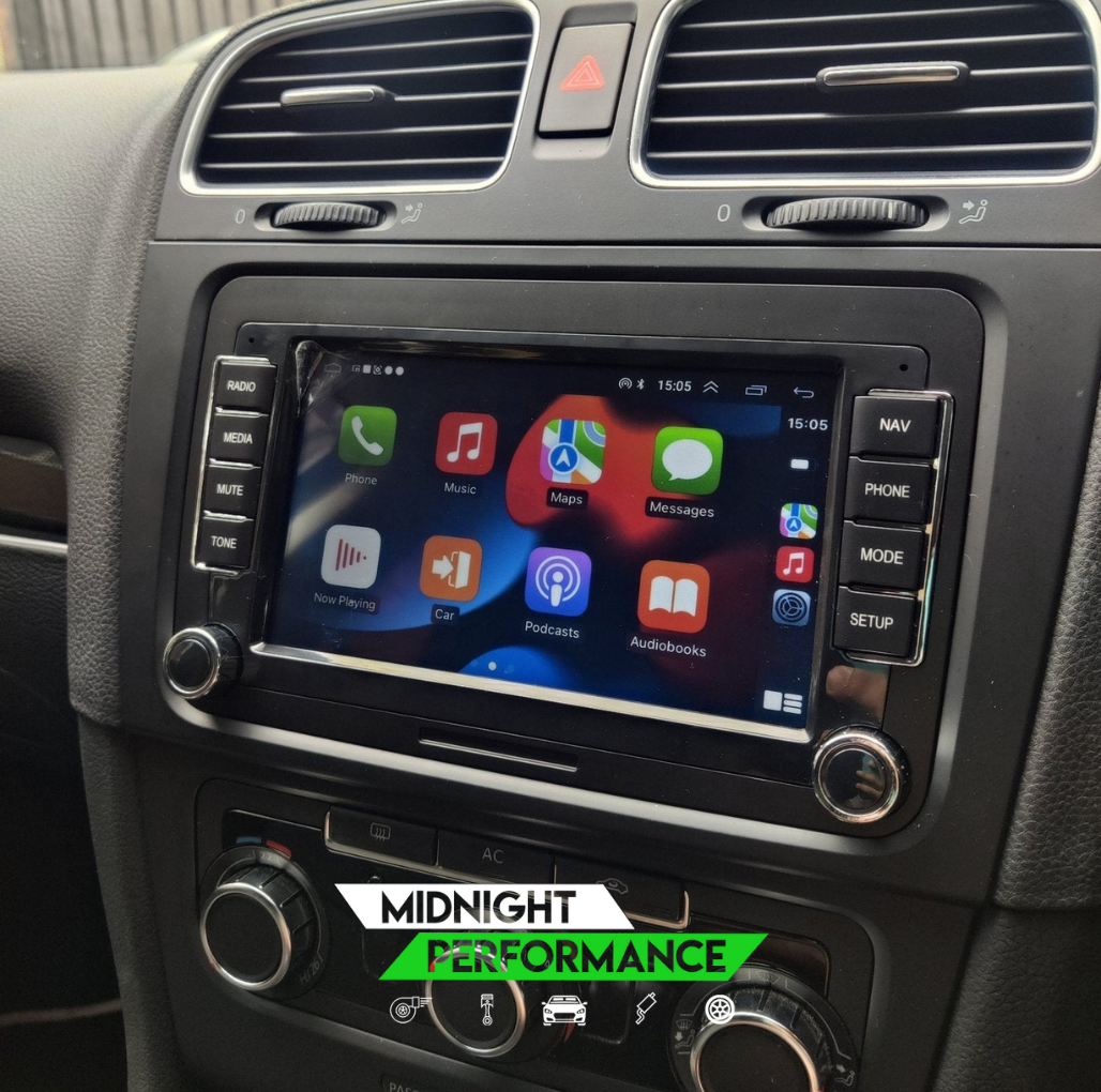 VW Apple CarPlay & Android Auto Head Unit | Touchscreen Stereo Upgrade for Golf, Polo, Passat 2GB 32GB