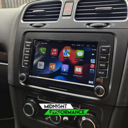 VW Apple CarPlay & Android Auto Head Unit | Touchscreen Stereo Upgrade for Golf, Polo, Passat 2GB 32GB