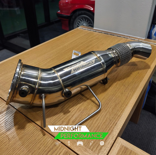 BMW B58 Gen 3 (B58TU) 4-Inch Decat Downpipe | M340i M440i M240i GR Supra Z4 M40i – Midnight Performance