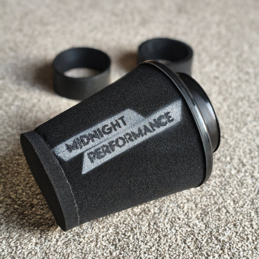 Midnight Performance Foam Filter Cone Air Filter with Reducing Rings 80mm , 75mm, 65mm