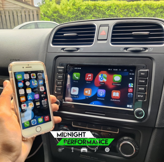 VW Apple CarPlay & Android Auto Head Unit | Touchscreen Stereo Upgrade for Golf, Polo, Passat & More