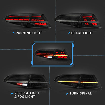 VW Golf MK7 Custom LED Taillights - Midnight Performance